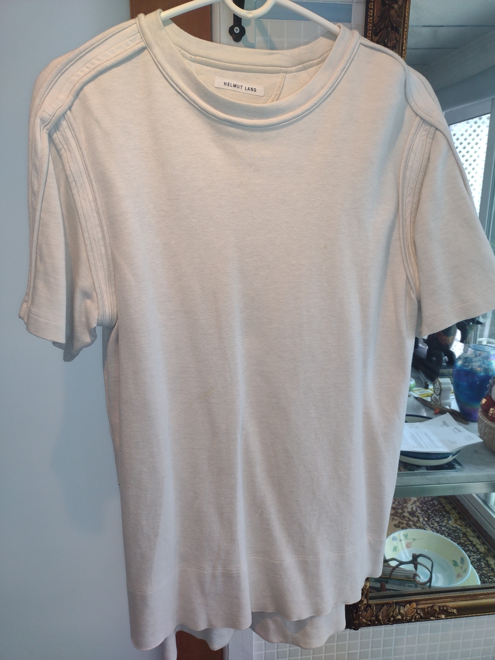 Helmut Lang Cream Short-Sleeve Tee